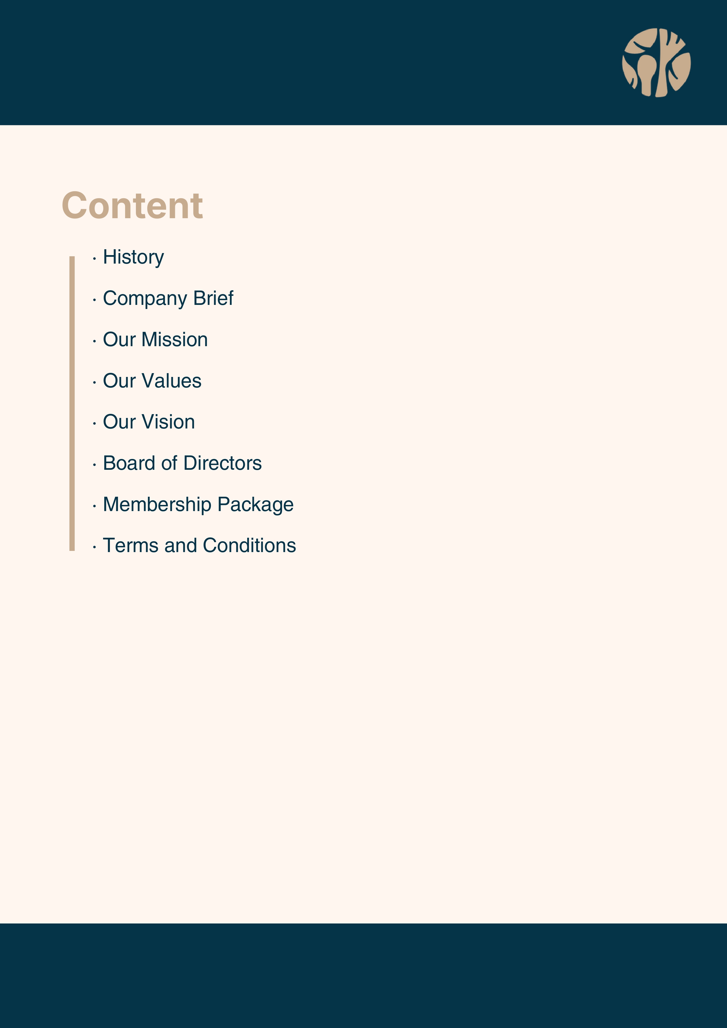 Membership booklet page 2